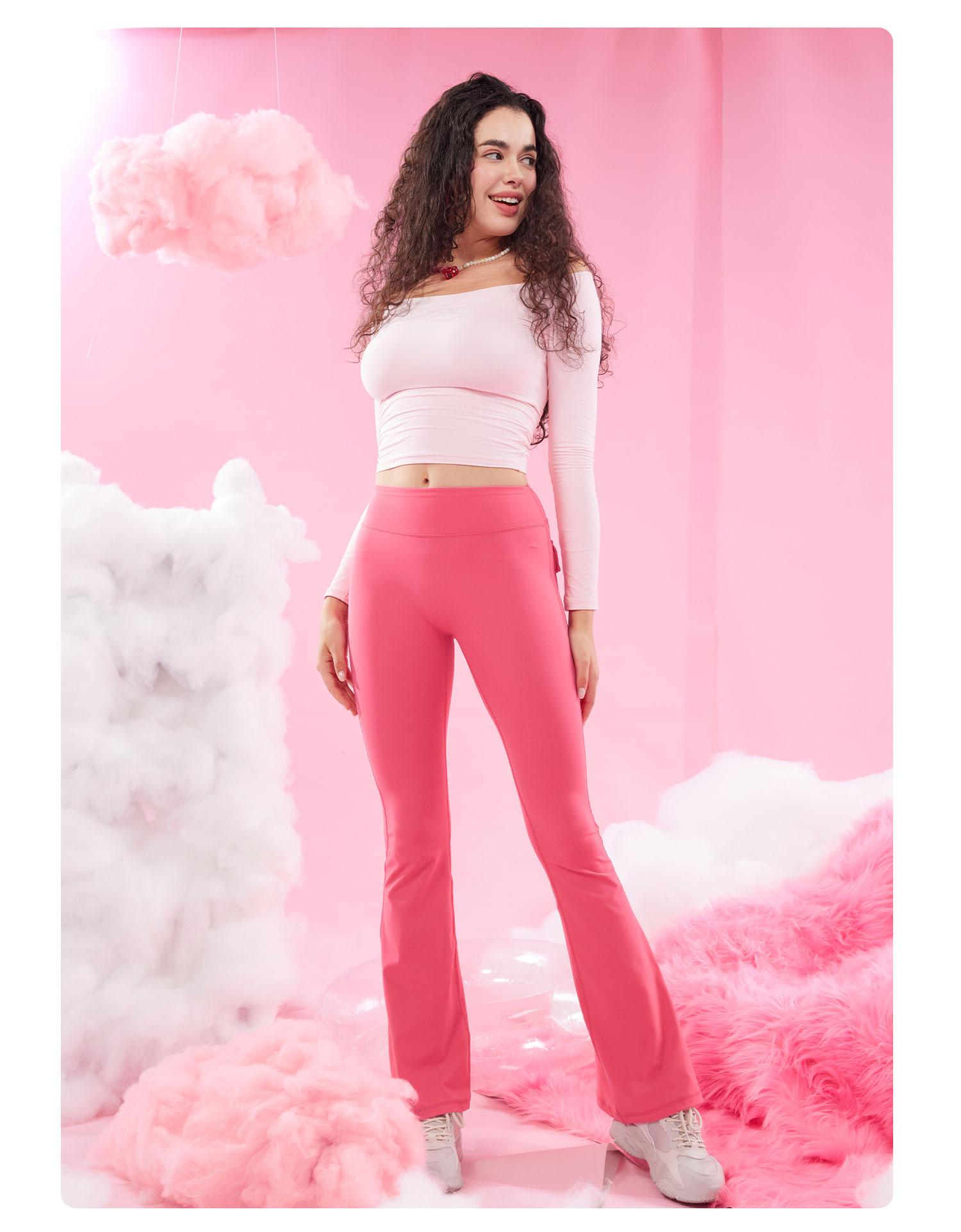 YEOREO CoreFlex Snatching Flare Leggings High-Waisted Scrunch Butt-Lifting Tummy Control Seamless Workout Pants with Pockets Breathable