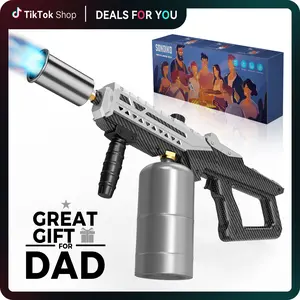【FathersDayGift】【SUMMERVIBES】SonDiKO Propane Torch Head, Powerful Blow Torch Gun, Adjustable Charcoal Lighter, Searing Torch for BBQ, Camping, Welding, SummerVibes (Propane Tank Not Included)