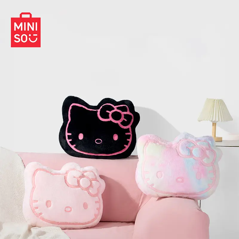 [back to school]MINISO Hello Kitty Ultra Soft Plush Throw Pillow And KT Crossbody Bag. Soft Touch Cushion, Fluffy Huggable Stuffed Toy for Bed And Sofa, Whimsical Home Decor, Cute Ornament for Girl Room, Perfect Birthday Gifts for Girlfriends