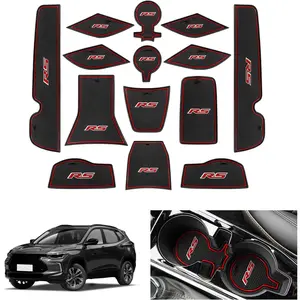 for 2024 2025 2026 Chevy Trax Accessories Door Slot Mat for 2024 2025 2026 Chevrolet Trax (LS,1RS,LT,2RS,ACTIV) Door Compartment Cup Holder Inserts Center