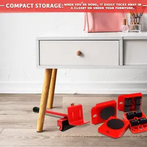 Heavy Duty Furniture Mover and Lifter Set 600 Lbs Capacity with 360° Rotation Wheels for Sofa Refrigerator Cabinet Moving Doesn't Scratch Floors Easy to Use rotation wheel
