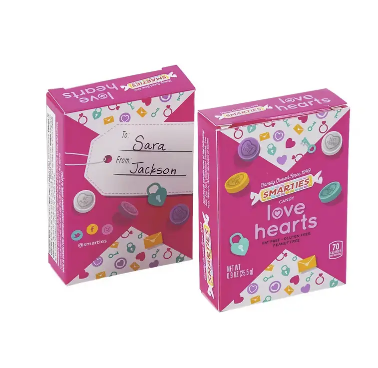 28 oz. Smarties Candy Love Hearts Valentine Exchanges - 32 Pc.