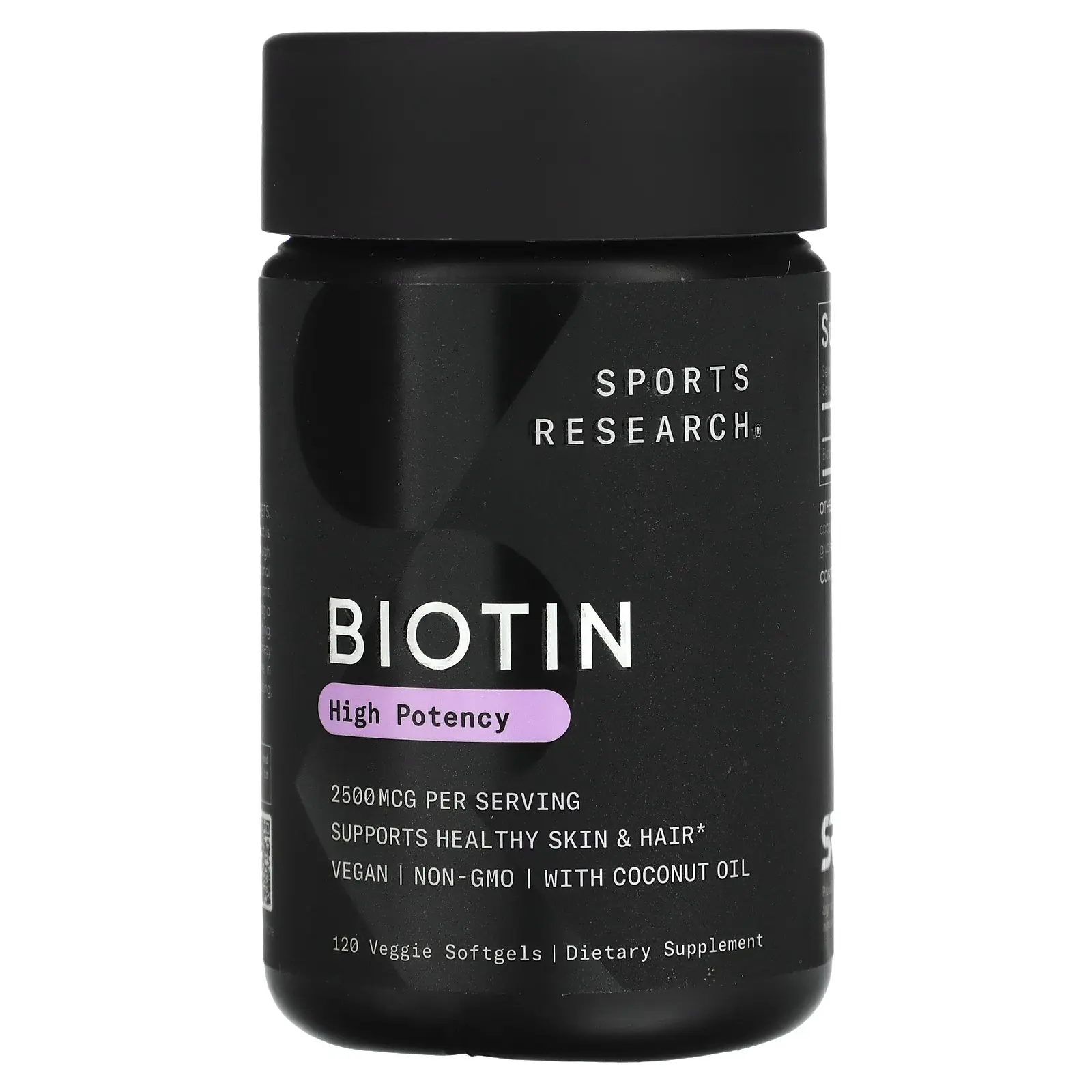 Sports Research Biotin, 2,500 mcg, 120 Veggie Softgels