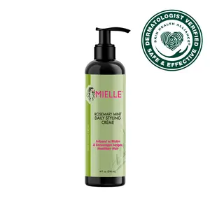 Mielle Rosemary Mint Daily Styling Creme - 8 fl. oz Gel Cream for Textured Hair Types with Frizz Protection and Amazing Fragrance