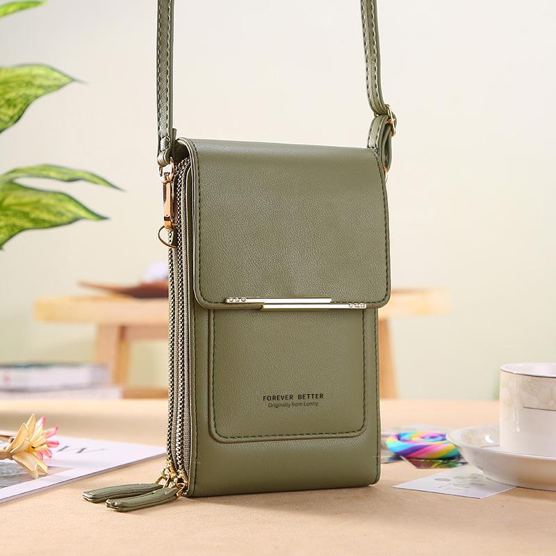 2026 Trendy Minimalist Elegant Women's Touchscreen Crossbody Phone Wallet - Multi-Card Slots & Coin Pouch | Adjustable Strap Water-Resistant | Shopping/Travel Multiple Colors Must-Have