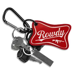Rowdy Beer Logo Keychain