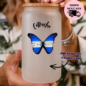 Vaso personalizado 12oz perfecto para bebidas frias caffe elado / agrega tu nombre para obtener un vaso unico