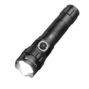 UltraFire UF3 Tactical Flashlight 1200 Lumen High Brightness Rechargeable LED Flashlight with Belt Holster Perfect for Law Enforcement Outdoor Patrols Night Duty and Cycling