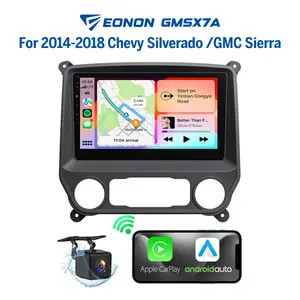 EONON Car Stereo for Chevy Silverado GMC Sierra 2014-2018, Wireless CarPlay & Android Auto Car Radio Touch Screen, 10.1" Android 13/14 Car head unit, SWC, Sub, BT, Backup Camera - GMSX7A / GMSX6S2