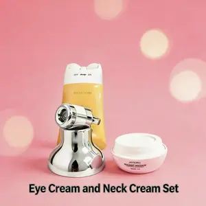 Neck Firming Roller Cream and Eye Cream Set for Moisturizing Hydrating Skin, Smoothing Fine Lines, Enhancing Eye and Neck Skin Elasticity, Hydrate Moisture Moisturize eye firming cream neck - eye care Electric with Red Light Vibration Moisturizer outdoorf