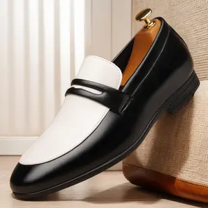 Men's large-size fashionable color-blocking casual loafers, comfortable, non-slip and durable rubber sole, men's shoes suitable for outdoor activities 78538