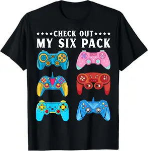 Funny Gamer Design For Men Boys Gaming Video Game Summer Casual Short Sleeve Cotton T-Shirt