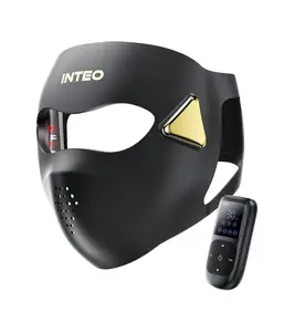 Red Light Therapy for Face-4D Red Light Therapy Mask with 4 Color Light Modes (Red+Infrared/Red/Blue/Orange) 850NM Infrared LED Face Mask Light Therapy with 4000mAh Rechargeable Remote Timer