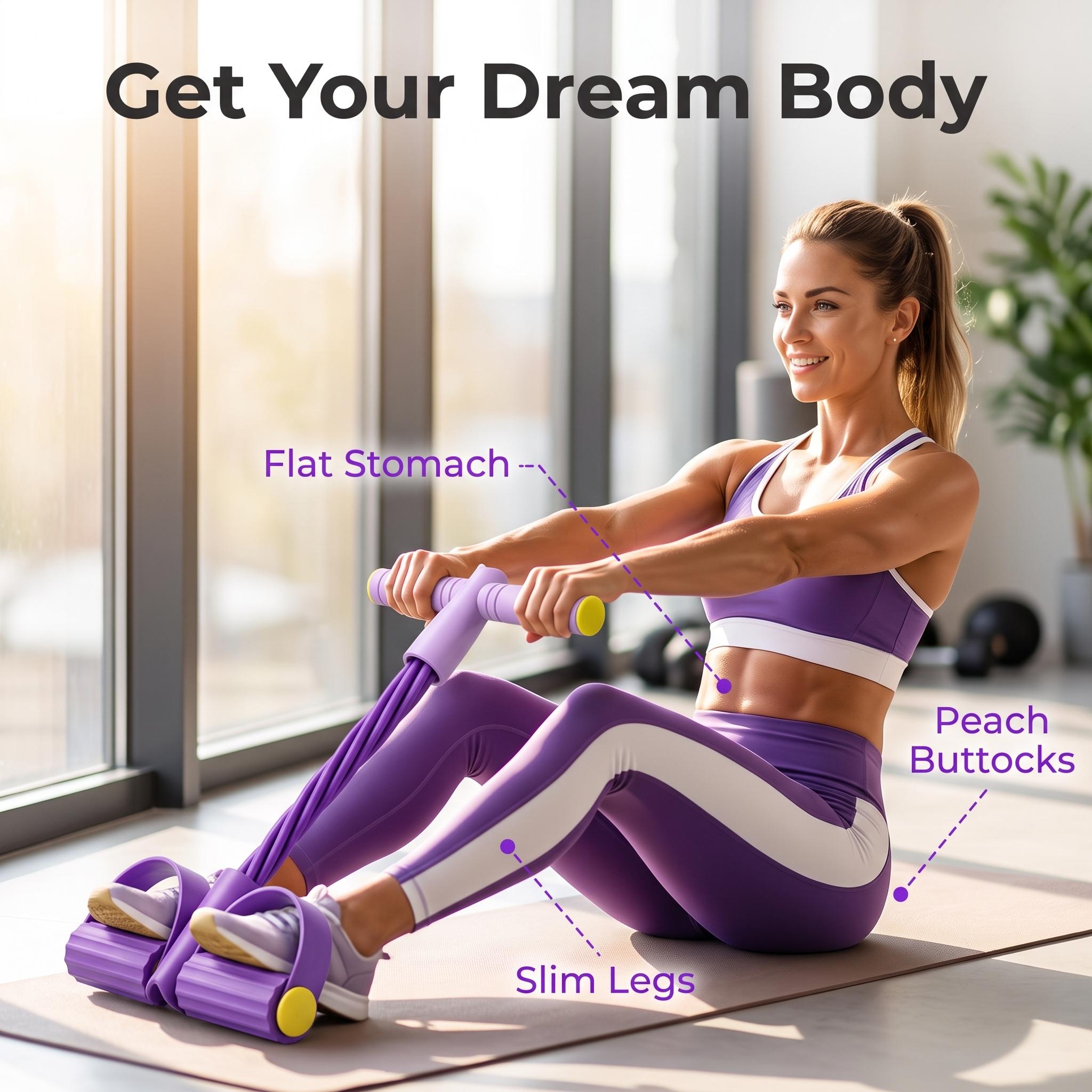 Portable TPE Tube Pedal Resistance Band - Compact Home Gym Equipment, Multi-Functional for Arm/Leg Training