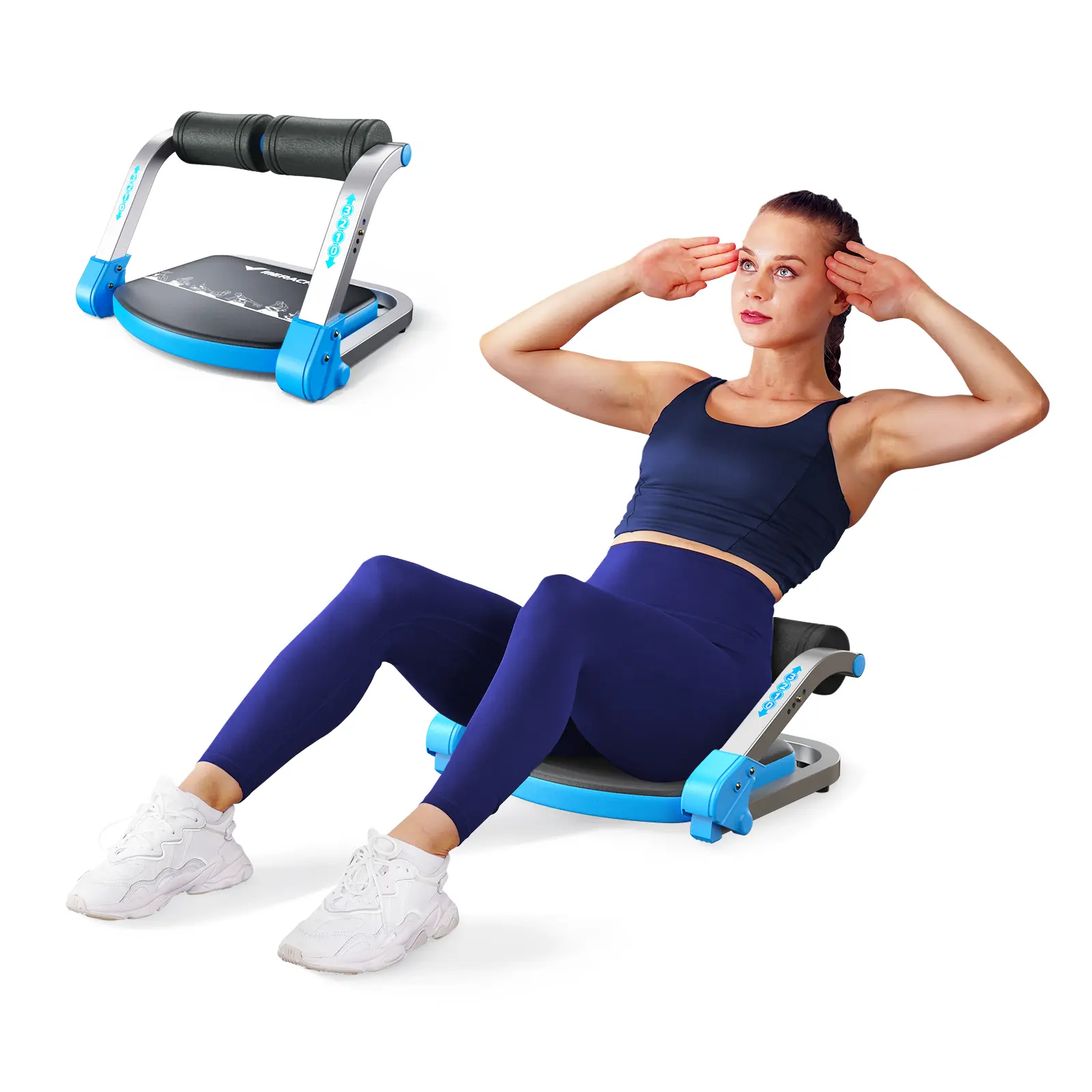 Merach Sit-Up Exercise Equipment, Ab Crunch Machine Roll-up Machine, Abdominal Workout Machine for Home Gym, Core Ab Exercise System Trainer BackToSchool