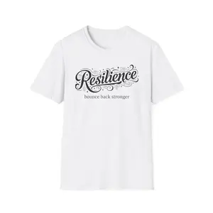 Resilience T-Shirt — 'Resilience: bounce back stronger' Retro Desert Graphic Tee