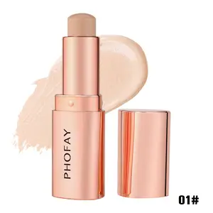 PHOFAY Cream Contour Stick - Matte Face Bronzer Stick for Sculpting & Defining, Professional Makeup Contour Wand, Lightweight Blendable Creamy Formula, 6 Shades for All Skin Tones