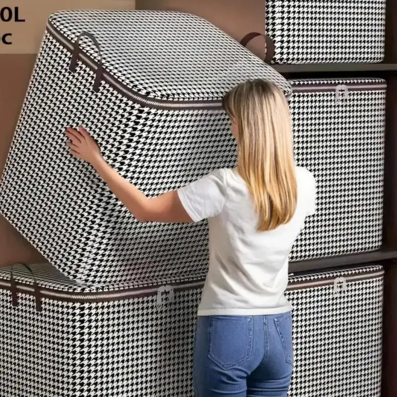 Thick-Walled Storage Containers (Pack: 140L) - Dust & Moisture-Proof Home Organiser for University Dorm Room Storage of Clothes, Bedding, Toys, Books