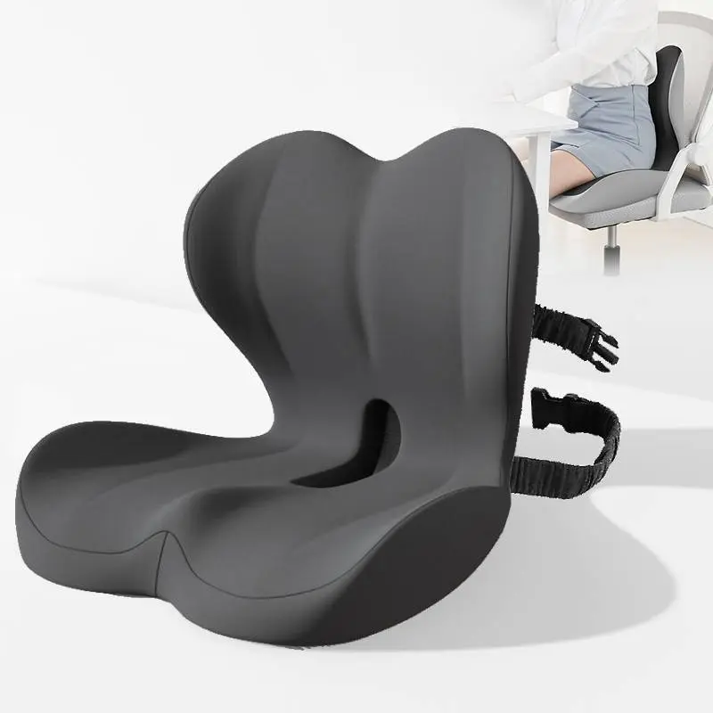 Upgraded Non-Slip Memory Foam Seat Cushion for Truck Driver L-Shaped Ergonomic Design with Lumbar Support & Tailbone Pain Relief Extended Zipper Easy Remove Wash