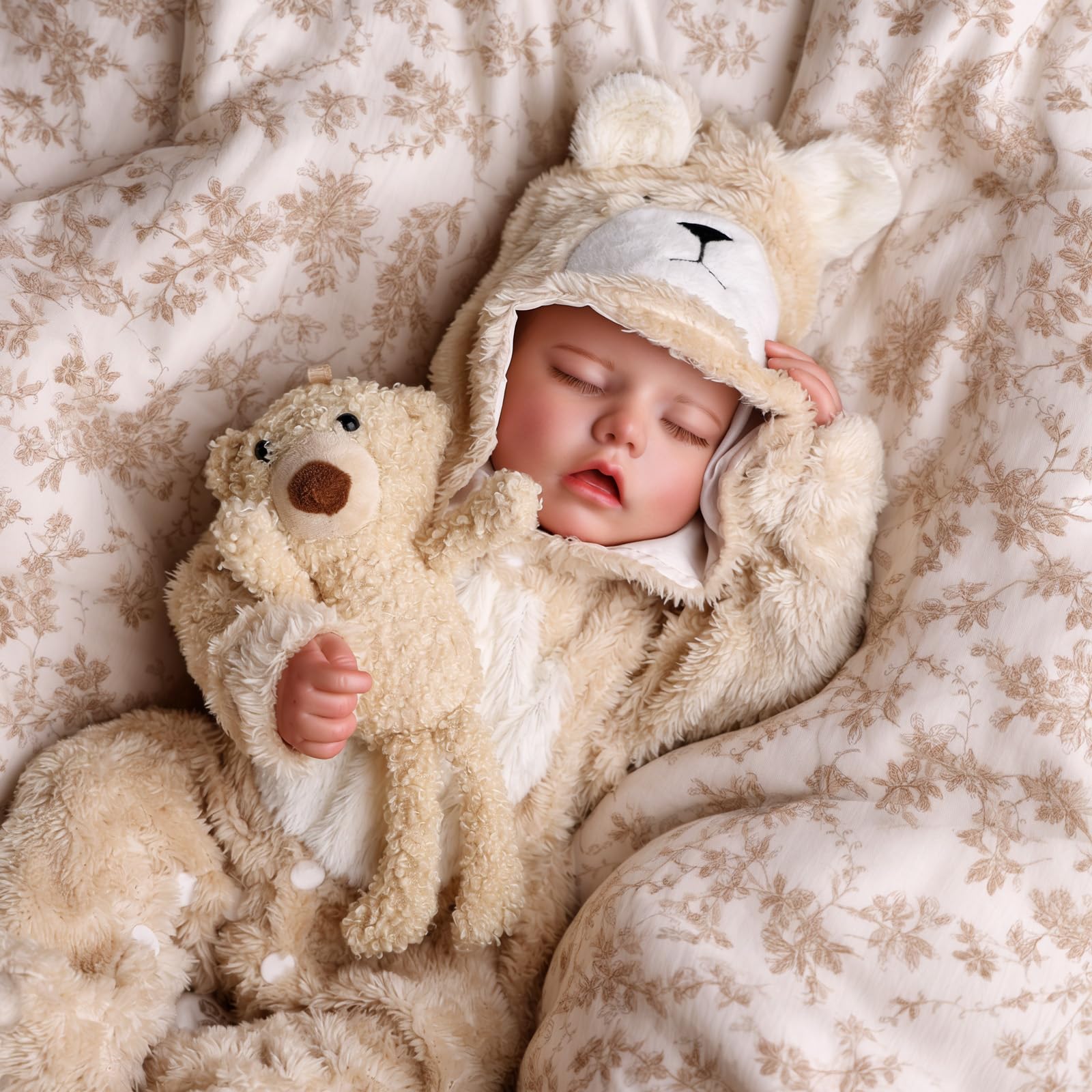 BABESIDE 12/17/20 Inch Lifelike Reborn Baby Dolls Soft Full Body, Realistic Baby Doll Sweet Sleeping Soft Vinyl Real Life Baby Dolls Cute Girl with Toy Accessories Gift Set for Kids Age 3+