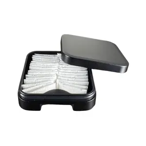 Tinz Cans - Square Zyn Can Bottle Opener Slim Metal Holds 45 Pouches Water Resistant Metal Snus Can