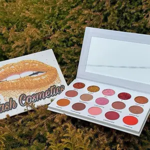 The gold lip makeup pallete