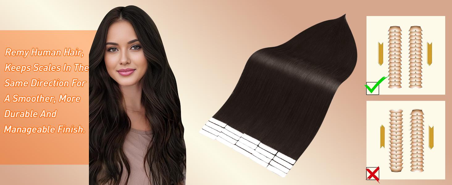 Full Shine Injection Tape in Extensions Real Human Hair 12-24 Inch 20 Pcs 50G Long Straight for Beauty woman