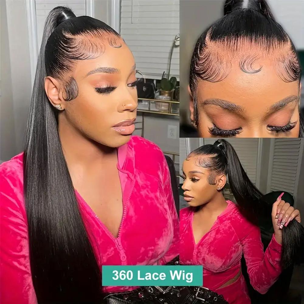 Bling Hair 12-34 Inch Straight Transparent Frontal Lace Wigs Human Hair Brazilian 360 Full Lace Front Wig For Black Women Bling Hair 12-34 Inch Straight Transparent Frontal Lace Wigs Human Hair Brazilian 360 Full Lace Front Wig For Black Women