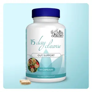 15 Day Cleanse - Gut and Colon Support | Caffeine Free | Advanced Formula with Senna, Cascara Sagrada, & Psyllium Husk | Non-GMO | 30 capsules