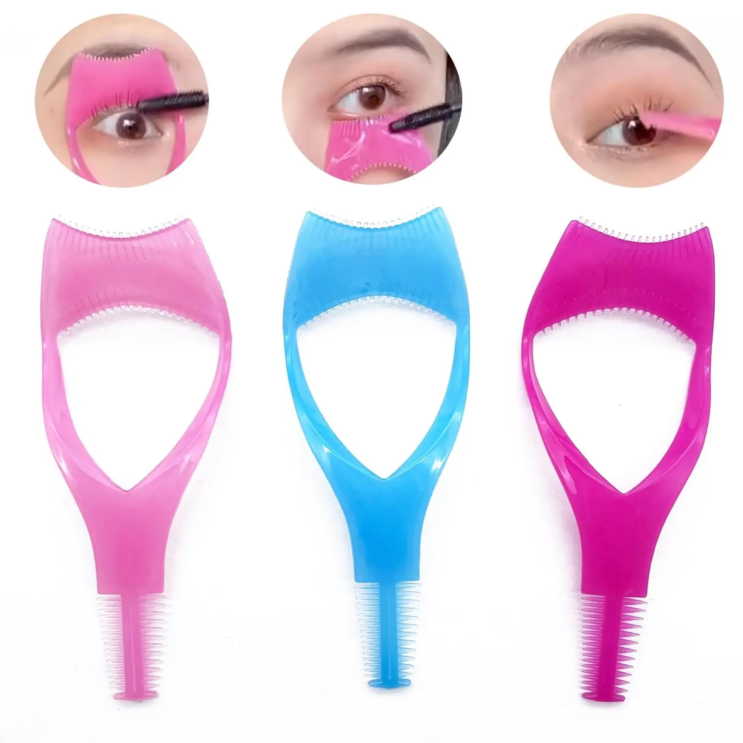 3 PCS Lash Applicator Tool - 3 in 1 Upper Lower Mascara Shield & Separator Tool for Effortless Application - US Origin Makeup Flawless Smooth Cosmetic