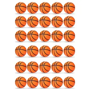 30 Pieces Mini Basketball Party Favors Mini Stress Ball Basketball Bouncy Ball,Mini Foam Sports Ball, for School Reward