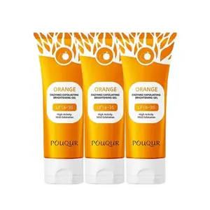 Orange Exfoliating Gel, Vitamin C Face & Body Scrub, Deep Cleansing Peeling Gel, Brightening Facial Exfoliator, Dead Skin Remover, Gentle Daily Skincare, Gift for Back to School