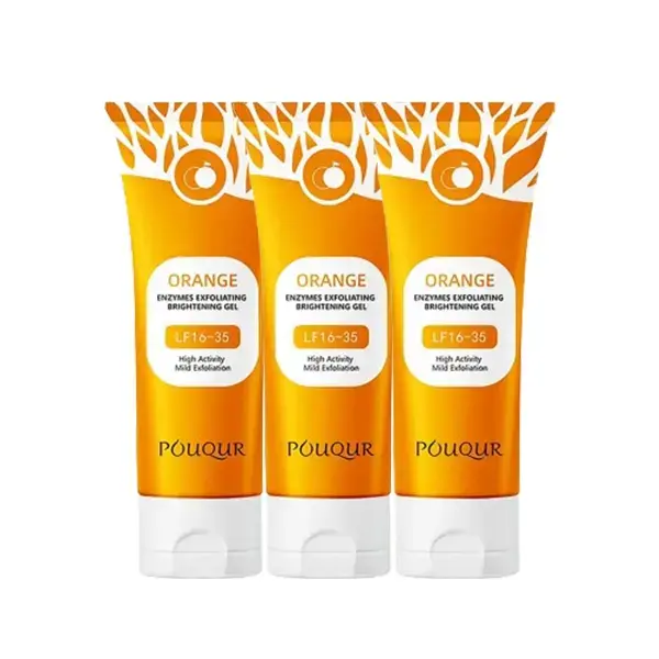 Orange Exfoliating Gel, Vitamin C Face & Body Scrub, Deep Cleansing Peeling Gel, Brightening Facial Exfoliator, Dead Skin Remover, Gentle Daily Skincare, Gift for Back to School