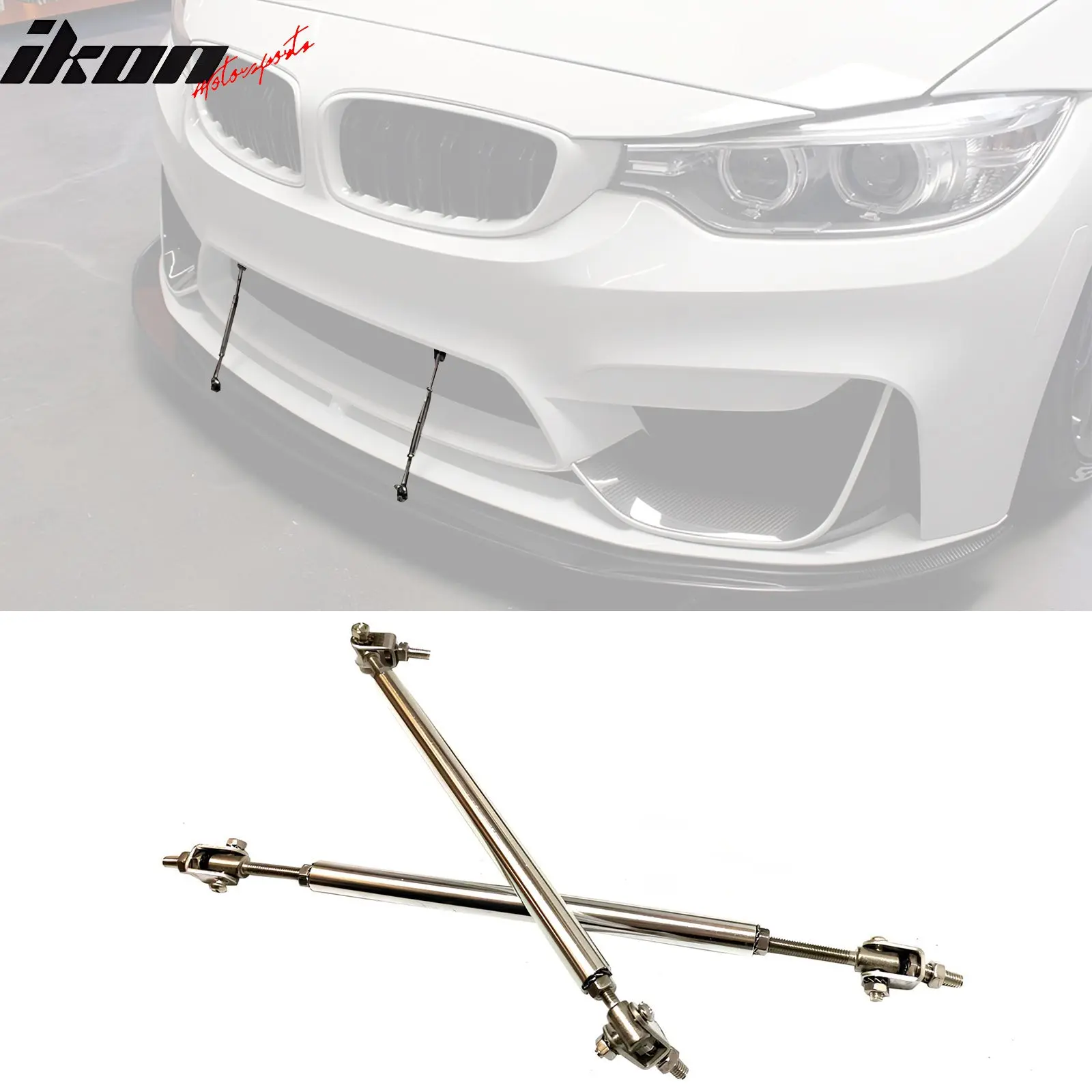 Universal Adjustable Splitter Rods Silver Stainless Steel 7-9 Inch