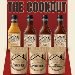 The Cookout – Sauce Shack - 7-Piece BBQ Sauce & Rub Bundle