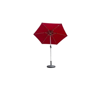 7.5FT Patio Umbrella, Outdoor Table Umbrella with Push Button Tilt and Crank, UV Protection Waterproof Market Sun Umbrella with 6 Sturdy Ribs for Garden, Deck, Backyard, Pool (Brick Red)(Excluding base)