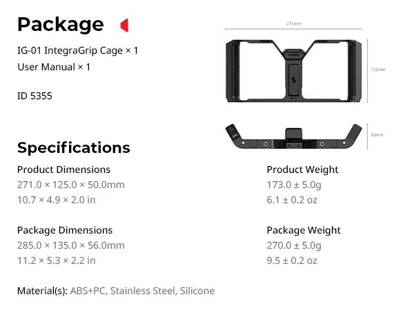 SmallRig IntegraGrip Wireless Control Universal Phone Cage, Ultra-Wide Dual handgrip Smartphone Video Rig with Cold Shoe Mount, Suitable for iPhone 17 16 & Android, for Videomaker Vlogging Content Creator Kit Camera Tripod 5355/5356