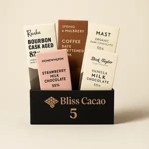 Bliss Curated Box – 5 Craft Chocolate Bars ⭐