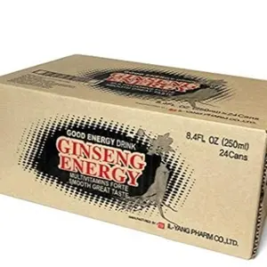 Ginseng Energy Drink  8.4 Fl Oz (24 Cans) | Natural Caffeine Boost with Ginseng Extract | Low-Calorie, Refreshing Energy Beverage