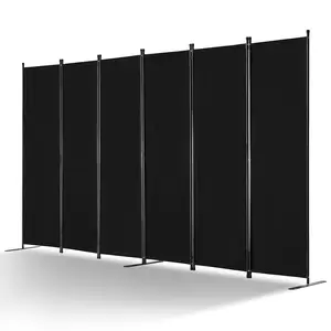 VEVOR Room Divider,  , 6 Panel Room Divider, Folding Privacy Screen and Portable Partition Divider for Room Separation, Freestanding Room Partitions for Office, Bedroom, Study, Black