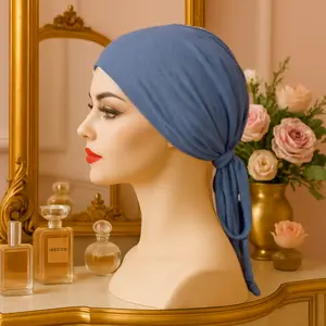 The Grip Cap – Blue | Non-Slip Hijab Undercap with Silicone Grip & Tie-Back by Get A Grip
