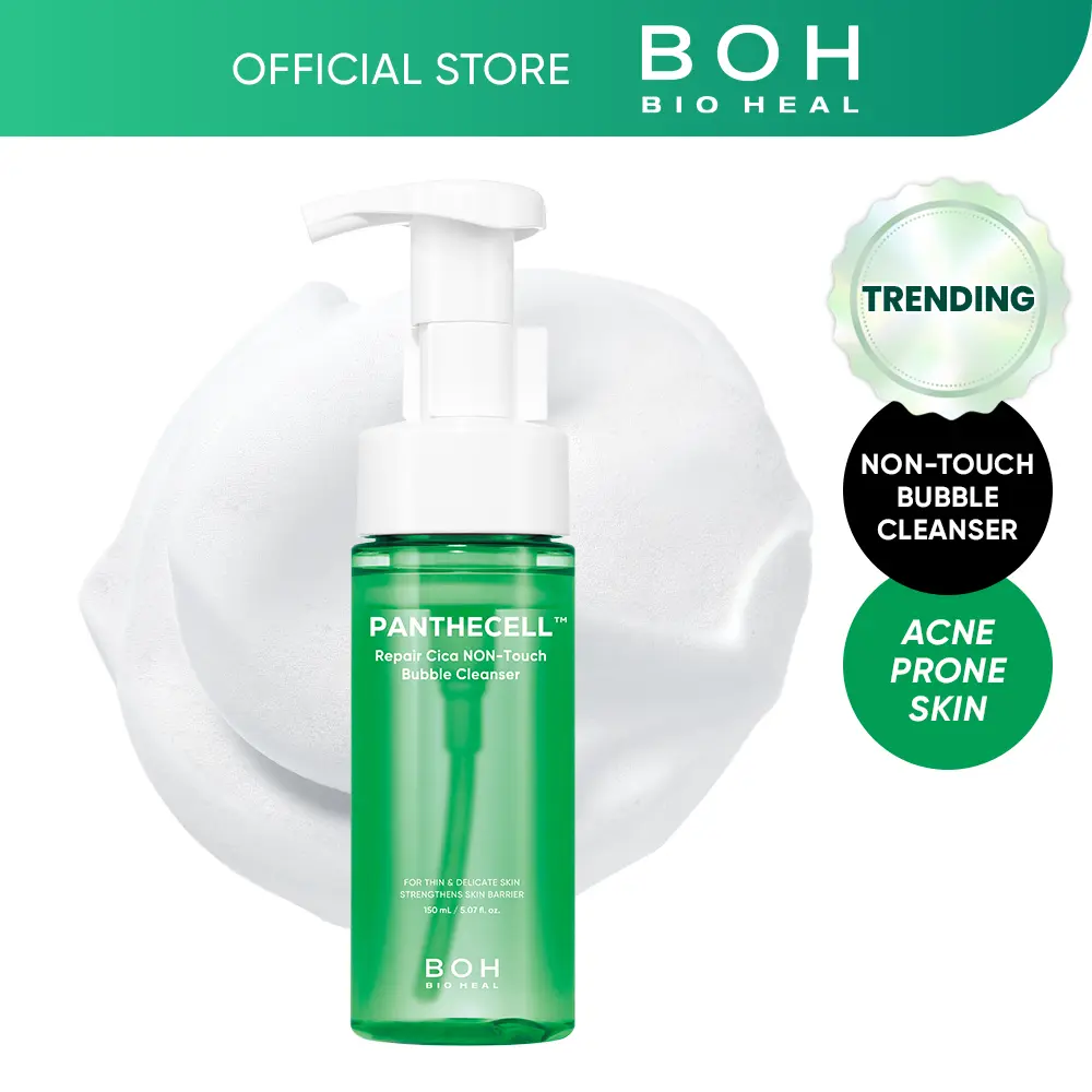 [NEW] BIOHEAL BOH Panthecell Repair Cica Bubble Facial Cleanser 5.07 fl oz | Self-Foaming Face Wash for Acne-Prone & Sensitive Skin, Gentle Barrier Repair Cleansing Foam with Panthenol, Non-Irritating