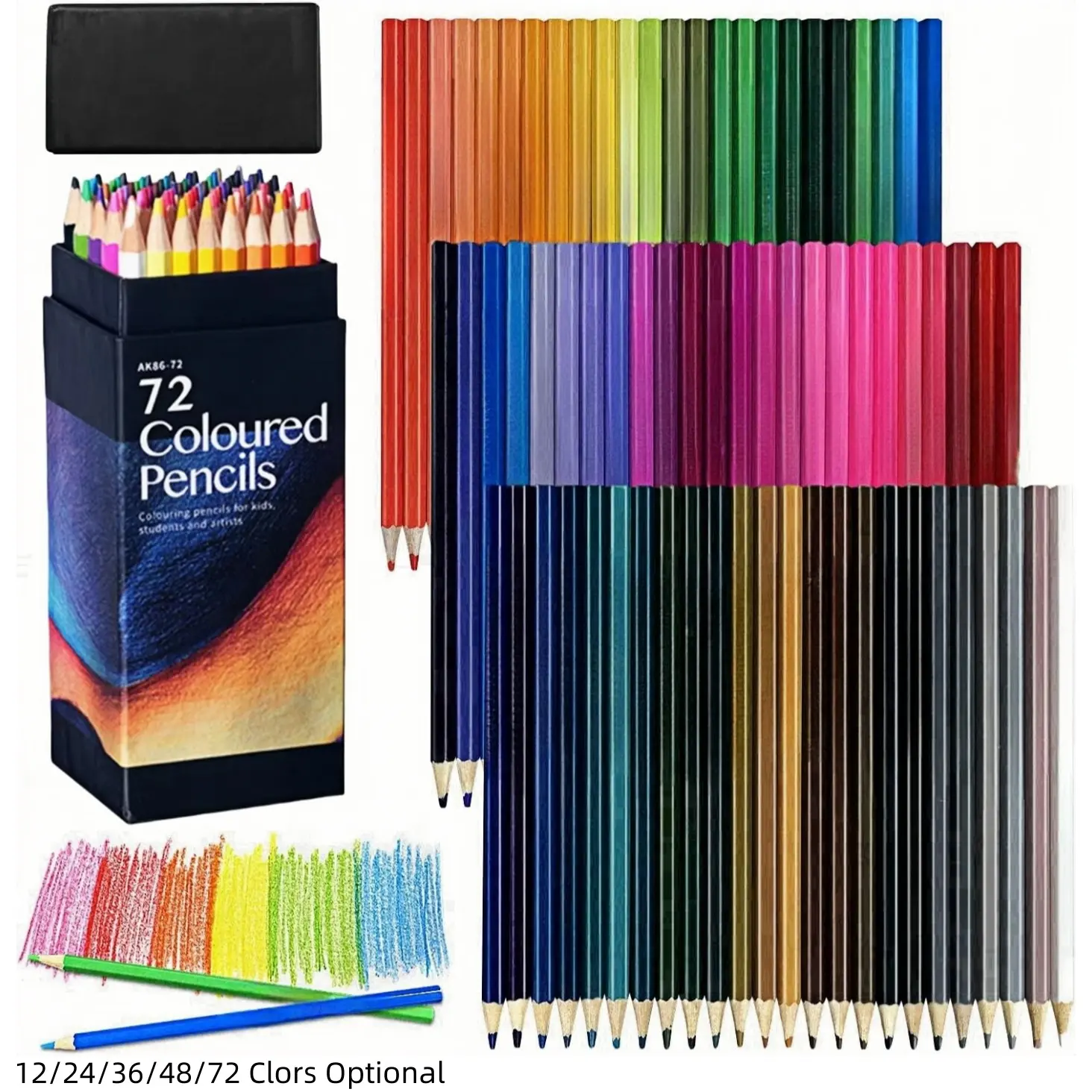 Coloured Pencils for Adult Coloring Books, Soft Core Coloring Pencil Set for Adults Kids Beginners, Drawing Pencils for Sketching, Shading, Blending, Art Supplies, Drawing Tools, Artist Pencil Set