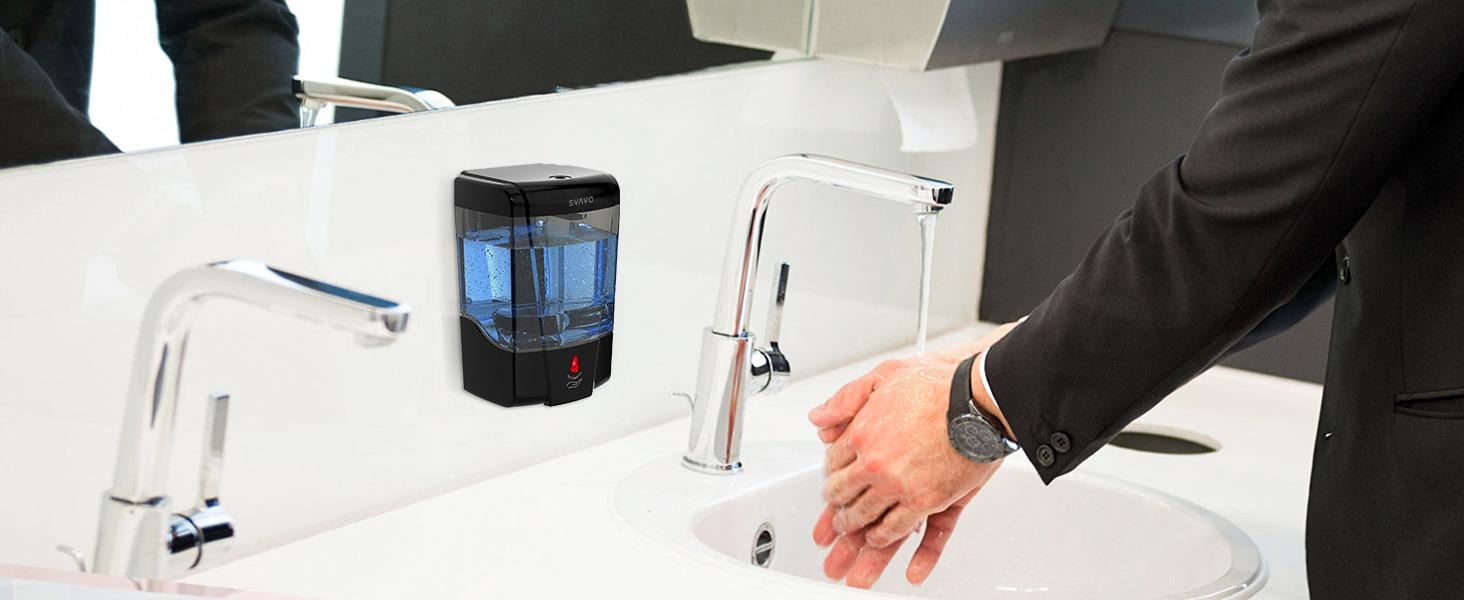 XL 600ml Wall-Mounted Automatic Soap Dispenser - Touchless IR Sensor, Mess-Free & 1-Year Battery Life SVAVO