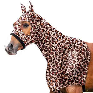 Harrison Howard Soft Horse Hood All-Covered Comfortable Sleezy for Horses with Zipper