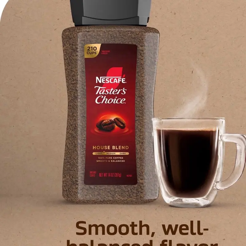 House Blend Instant Coffee, 14 oz - Perfect Beverage for Coffee Lovers - Bean