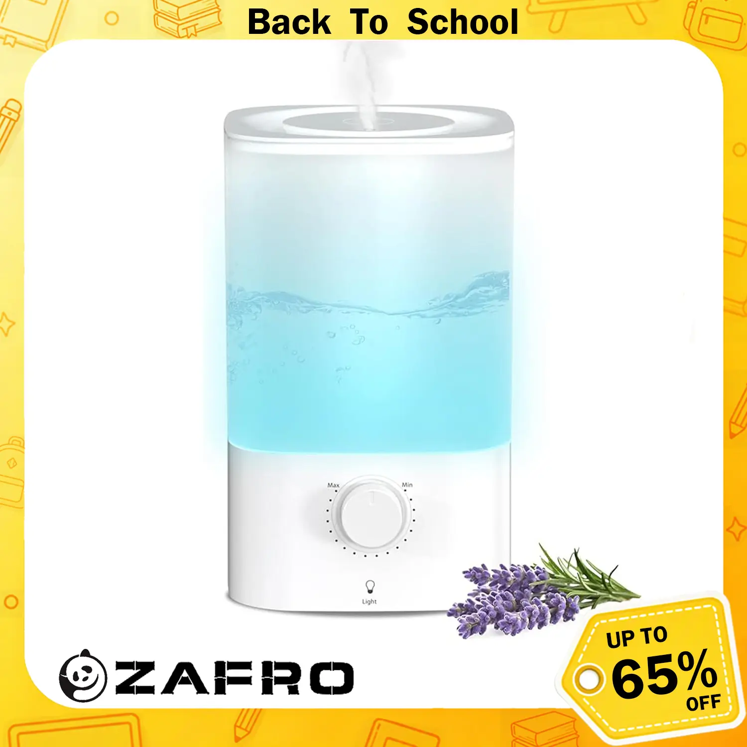 ZAFRO 3.2L Comfort Humidifiers for Bedroom, 360° Adjustable Nozzle & 7 Color LED Night Light, Top Fill Design & Multiple Mist Levels, Ultrasonic Cool Mist Humidifier with Auto Shut-off, White,dorm essentials,home essentials