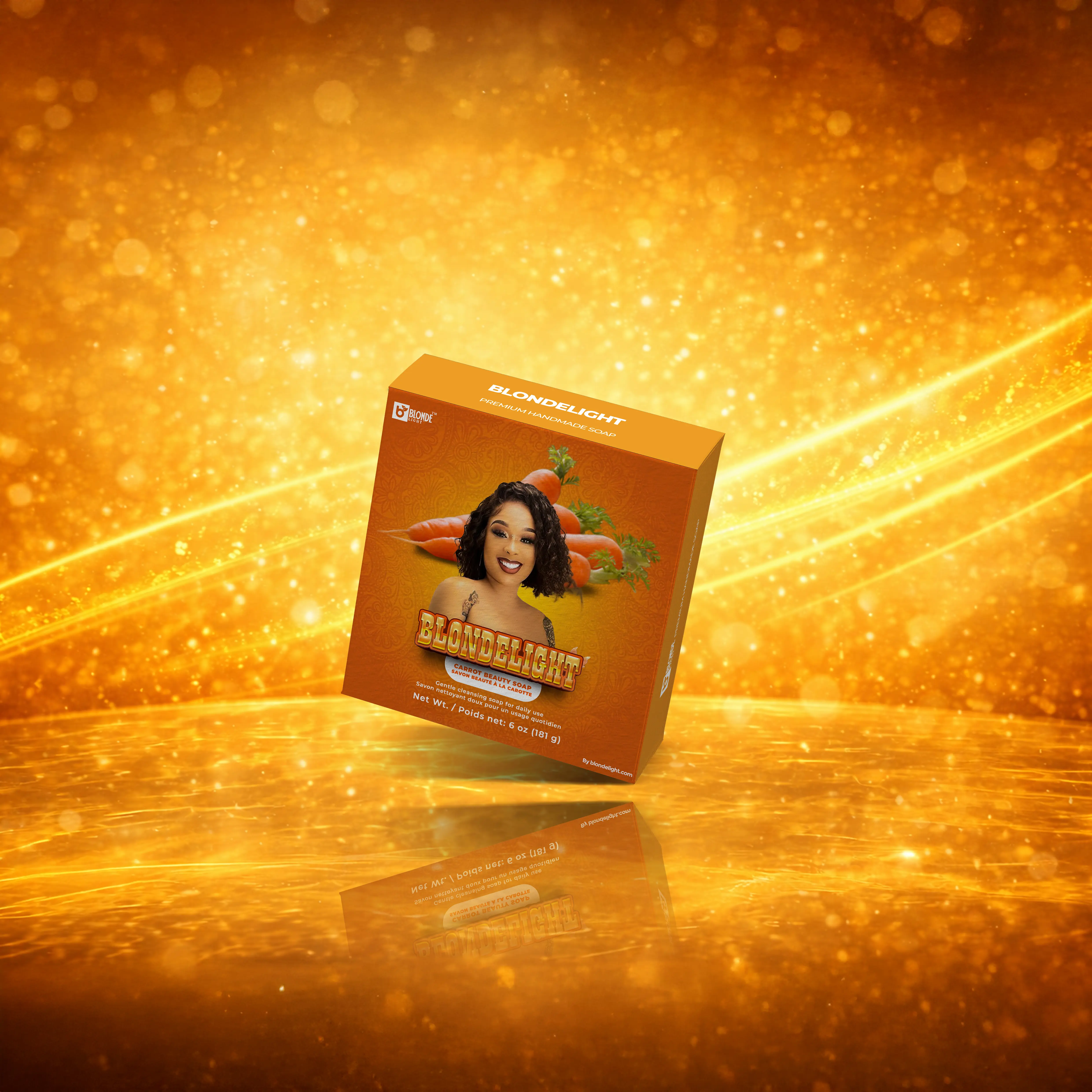 BLONDELIGHT Carrot Beauty Soap - Single Bar, Body Care Daily Carrot Soap Body Wash & Cleansers, Carrot Pure Soap