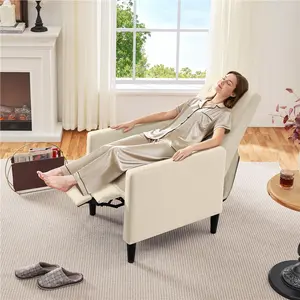 Costoffs Fabric Recliner Sofa Vintage Style Adjustable Back/Footrest 331lb Capacity for Small Spaces Costoffs Fabric Recliner Sofa Vintage Style Adjustable Back/Footrest 331lb Capacity for Small Spaces