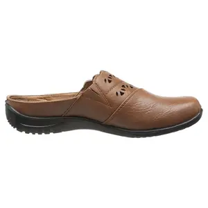 Easy Street Womens Forever Cut Out Mules Flats Casual - Brown